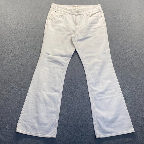 Eddie Bauer Denim - Eddie Bauer Classic Bootcut Jeans Women's White Size‎ 12 Denim,Embroidery